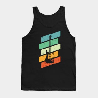 Vintage Style S-Style Electric Guitar Retro Colors Tank Top